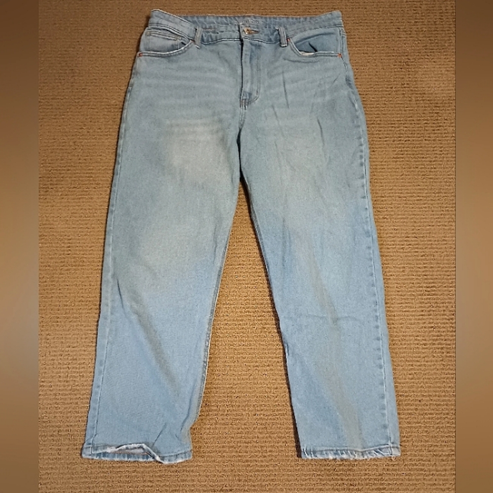 High Rise Straight Ankle Light Wash Jeans